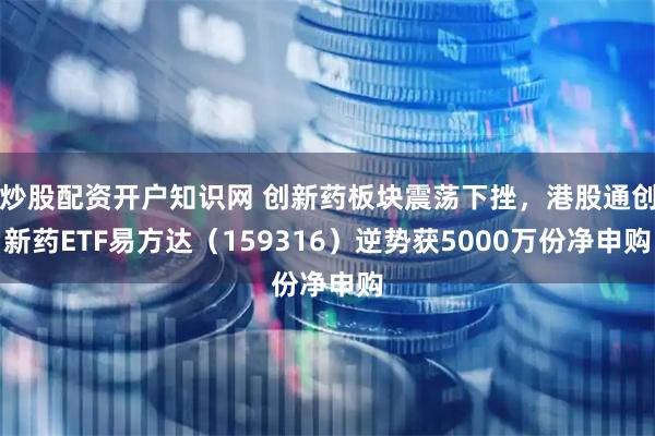 炒股配资开户知识网 创新药板块震荡下挫，港股通创新药ETF易方达（159316）逆势获5000万份净申购
